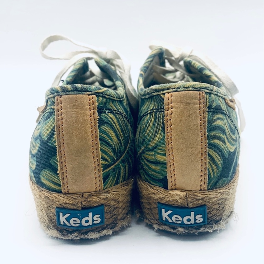 Keds Shoes Sneakers Triple Kick Platform Rifle Paper Co Palms Leaves Espadrilles - Picture 4 of 8